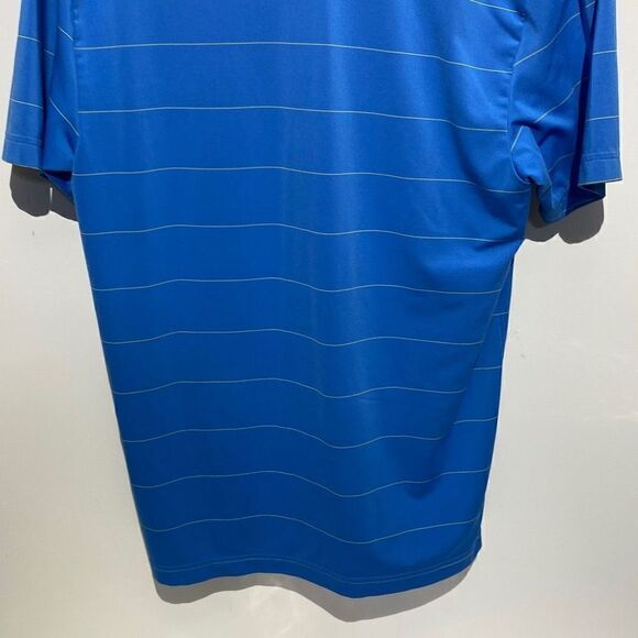 Under Armour Men's Striped Loose Fit Heat Gear Golf Blue Polo Shirt Small - Picture 5 of 8